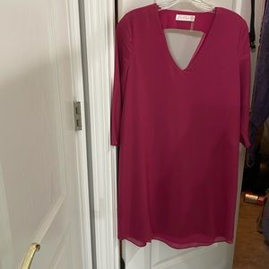 Fushia colored dress